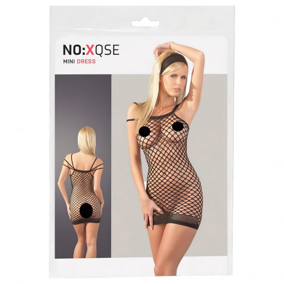 NO:XQSE - Mini sexy din plasă - negru (S-L) 