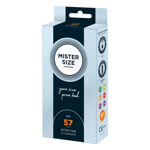 Preservativ subțire Mister Size - 57mm (10 buc) 