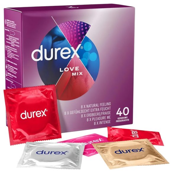 Durex Love Mix - pachet de prezervative (40 buc)