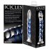 Icicles No. 5 - dildo din sticlă în formă de spirală (transparent-albastru)