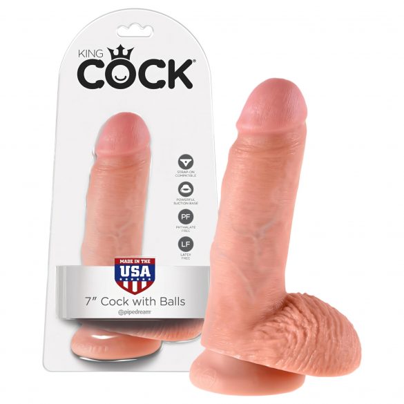 Dildo King Cock 7 (18 cm) - natural 