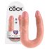 Dildo dublu King Cock (mediu) - natural 