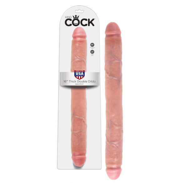 Dildo Dublu King Cock 16 (41 cm) - Natural 