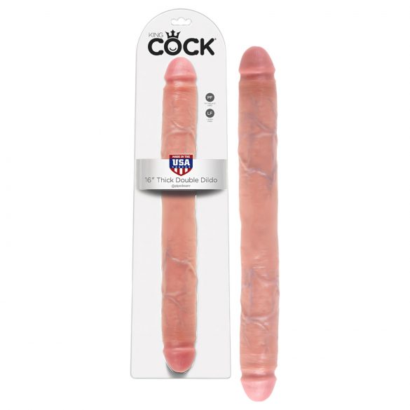 Dildo Dublu King Cock 16 (41 cm) - Natural 