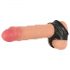 You2Toys - Manșetă pentru penis și testicule din latex - negru 