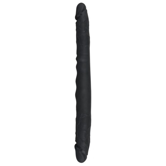 Dildo dublu de silicon Bad Kitty (negru) 