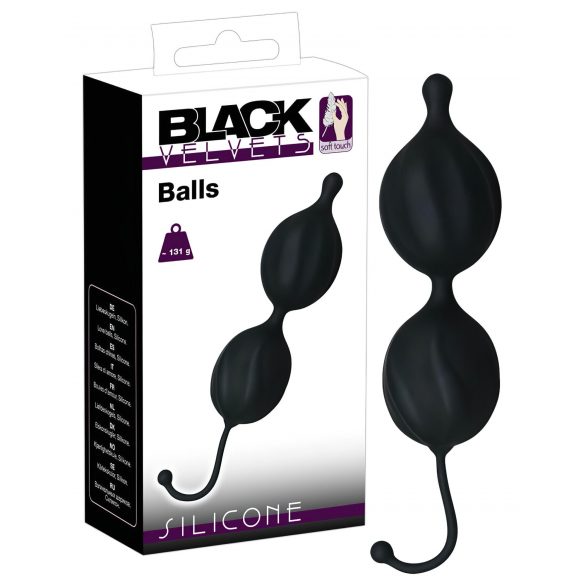 Duo de bile vaginale ondulate Black Velvet 