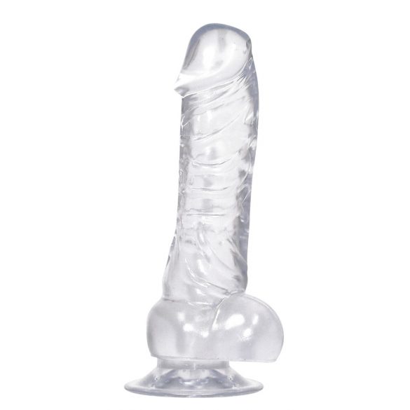 Dildo cu ventuză transparentă 