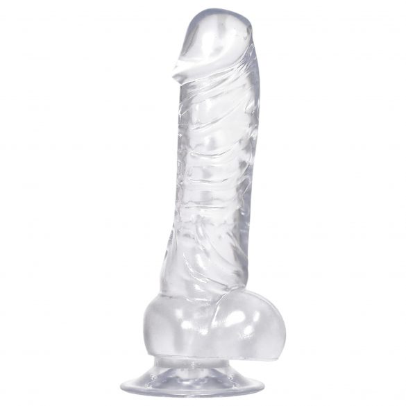 Dildo cu ventuză transparentă 