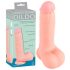 Dildo medical din silicon drept (20 cm) - natural 