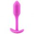 b-vibe Snug Plug 1 - dildo anal cu greutate internă (55g) - roz 