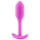 b-vibe Snug Plug 1 - dildo anal cu greutate internă (55g) - roz 