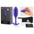 b-vibe Snug Plug 2 - dildo anal cu două bile (114g) - violet 