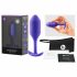 b-vibe Snug Plug 2 - dildo anal cu două bile (114g) - violet 