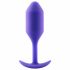 b-vibe Snug Plug 2 - dildo anal cu două bile (114g) - violet 