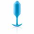 Plug anal b-Vibe Snug 3 cu două bile - albastru (180g) 