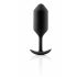 b-vibe Snug Plug 3 - dildo anal cu două bile (180g) - negru 