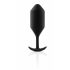 b-vibe Snug Plug 4 - dildo anal cu bile duble (257g) - negru 