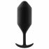 b-vibe Snug Plug 4 - dildo anal cu bile duble (257g) - negru 