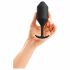 b-vibe Snug Plug 4 - dildo anal cu bile duble (257g) - negru 