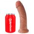 King Cock 8 dildo (20 cm) - natur închis