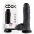 King Cock 8 dildo cu testicule (20 cm) - negru