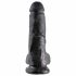 King Cock 8 dildo cu testicule (20 cm) - negru