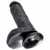 King Cock 8 dildo cu testicule (20 cm) - negru