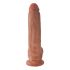 King Cock dildo cu testicule (23 cm) - maro