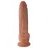 King Cock 9 dildo cu testicule (23 cm) - maro