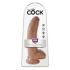 King Cock 9 dildo cu testicule (23 cm) - maro