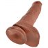 King Cock dildo mare, 25 cm - maro 