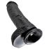 King Cock 10 dildo cu testicule (25 cm) - negru