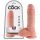 King Cock 8 dildo cu testicule (20 cm) - natur