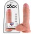 King Cock 8 dildo cu testicule (20 cm) - natur