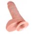 King Cock 8 dildo cu testicule (20 cm) - natur