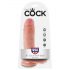 King Cock 8 dildo cu testicule (20 cm) - natur