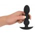 Dildo anal Black Velvet Heavy, 145g, sferic (negru) 