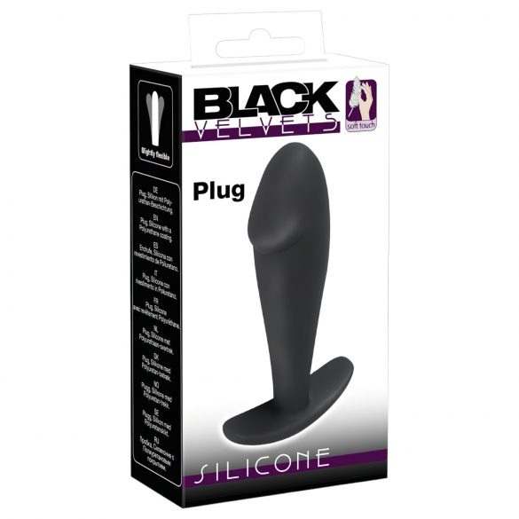 / Black Velvet - dop anal cu gland mare (negru)