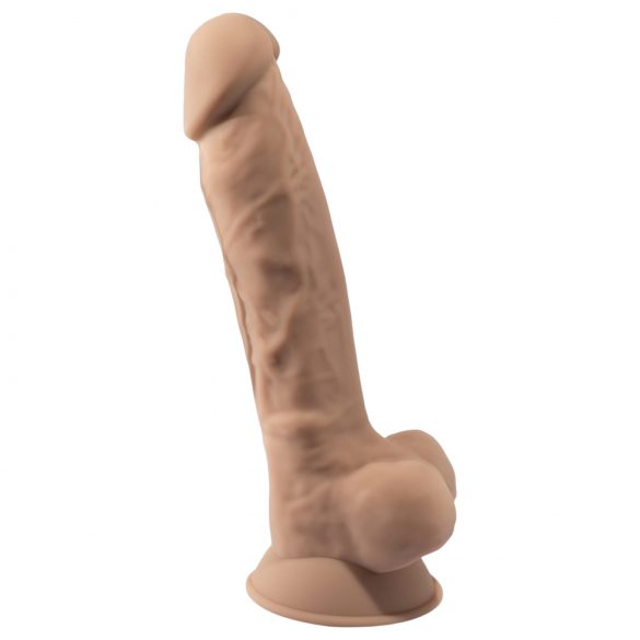 Silexd 7 - Dildo cu ventuză, 17,5 cm (piele naturală)