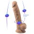 Silexd 7 - Dildo cu bază de ventuză - 17,5cm (natur)