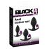 Black Velvet - set dildo-uri anale din silicon (3 piese) - negru