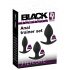 Black Velvet - set dopuri anale din silicon (3 piese) - negru