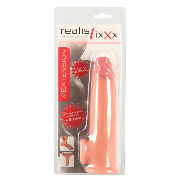 Realistixxx - extensor pentru penis cu inel - 19cm (natural) 