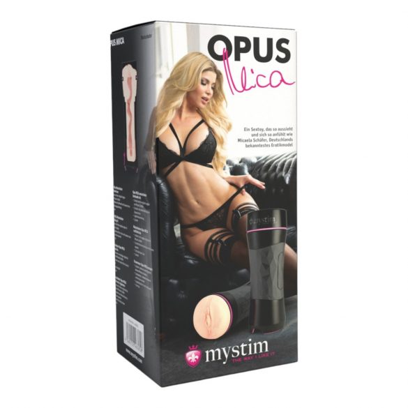 mystim OPUS Mica - masturbator realist (natural-negru) 