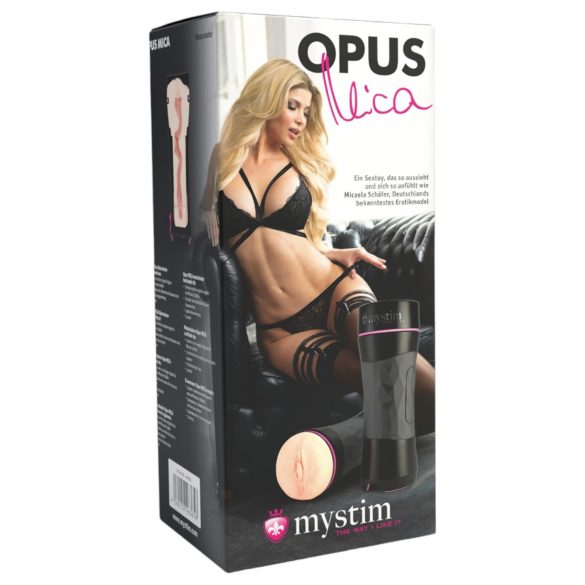 mystim OPUS Mica - masturbator realist (natural-negru) 