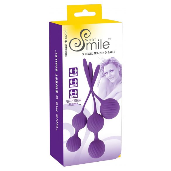 Set SMILE 3 Kegel - bile de kegel mov (3 piese) 