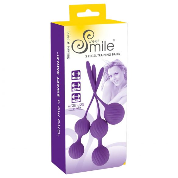 Set SMILE 3 Kegel - bile de kegel mov (3 piese) 