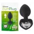 Plug anal You2Toys Butt Plug - cu piatră albă (negru)