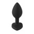 You2Toys Butt Plug - dildo anal cu piatră albă (negru) 